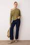 More Sustainable Yeşil Kayık Yaka Relaxed/Rahat Kesim Modal Premium Örme Bluz TWOAW25BZ00282 - 2