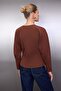 Brown Thick Non-Shardon Knitted Crew Neck Sweatshirt Twoaw26Sw00068 - 4