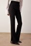 Siyah Wide Leg/Geniş Paça Esnek Kalın Örme Pantolon TWOAW26PL00073 - 3
