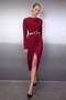 Bordo Düz Cut outlı Midi Dokuma Elbisesi TWOAW26EL00179