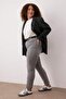 Gri Yüksek Bel Esnek Büyük Beden Skinny Jeans TBBAW26CJ00035 - 2
