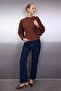 Brown Thick Non-Shardon Knitted Crew Neck Sweatshirt Twoaw26Sw00068 - 2