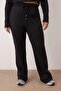 Wardrobe Essentials Siyah Fitted/Vücuda Oturan Fitilli Esnek Örme Alt-Üst Takım TBBAW26CP00010 - 3