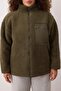 Winter Essentials Haki Kalın Polar Fermuarlı Dik Yaka Cepli Örme Sweatshirt TBBAW26AO00022 - 4