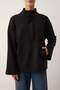 Siyah Dik Yaka Fermuarlı ve Cepli Relaxed/Rahat Kalıp Örme Sweatshirt TWOAW26SW00187 - 3