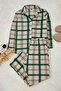 Green Embroidered Plaid Fleece Winter Knitted Pajamas Set Tbbaw26Ai00005 - 3