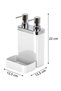 White, Sponge Compartment, Kitchen Liquid Soap Dispenser (300 ml) and Dishwashing Liquid Dispenser (500 ml) - 2