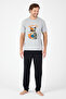Fox Fox Men's Groom Pajama Set, Short Sleeve, Pocket, Seasonal 100% Cotton, Dowry, Groom Bundle - 5