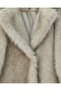 Double-Breasted Fringed Lined Single Button Fur Coat - Mink - 2