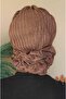 Copper Pleated Evening Dress Ready Turban - 3