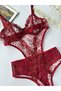 Burgundy Patterned Bodysuit
