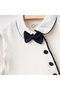 Smoking Suit with Bow Tie Baby Boy Romper & Hat - Navy Blue - 0-3-6 Months - 100% Cotton - 5