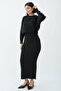 Dressed Short Sweater Black Knitwear Set - 4