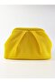 Heybes Women's Yellow Pleated Clutch Handbag