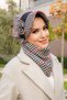 Red Black Houndstooth with Bow and Chainsaw Hat and Etol Set