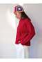 Una Fiaba Oversize Crew Neck Soft Textured Knitwear Sweater - 7