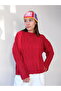 Una Fiaba Oversize Crew Neck Soft Textured Knitwear Sweater - 5