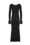 Alicante Black Camisole Long Dress with Chest Detail - 2
