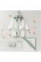 Flower Embroidered Gaye Baby Towel Bathrobe Set Organic **** Baby Birth Gift **** - 3