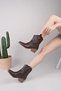 Western Bitter Brown Short Cowboy Boots