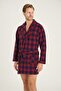 Men's Burgundy Fleece Robe Robdöşambr Can Be Combined in Double Combinations