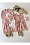 Orange Crisp Poplin Tunic and Orange Poplin Girls' Dress - 4