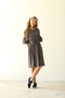 Black Floral Gathered Waist Dress - 4