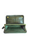 100% LEATHER HANDMADE WOMEN'S WALLET WITH HORIZONTAL PHONE COMPARTMENT ZIPPER AND FENCE FAPER (LIVA) - 8
