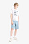 تيشيرت للأولاد بأكمام قصيرة E6315A8/WT34 - 3