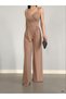 Imported Crepe Fabric Strap Wide Leg Jumpsuit Dress (Colorful) - 2