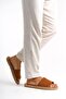 Genuine Leather Summer Men's Suede Jute Sole Tan Espadrille Slippers -Mssr122-Tb - 3