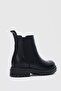 Whitney Genuine Leather Elastic Women's Short Boots - Black - 3