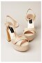 Slt 360 platform heeled evening shoes rose