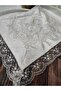 Dowry Box, Velvet Box, Lace Engagement Box - Cream Velvet Narrow Laced Box - 2