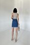 Women's Jeansvibe Buttoned Cotton Blue Denim Mini Skirt with Pockets - 5