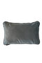 Throw Pillow Pillow Case Anthracite Color 50X30 with Black Piping on the Edges