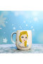 Frozen Elsa Snowflake Gilded 3D Embossed Handmade Ceramic Mug Cup - 4