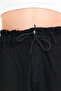 Women's Elastic Waist Wide Leg Black Jeans - 2