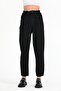 Women's Elastic Waist Wide Leg Black Jeans - 3