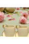 4 Piece Gilded Swan Handle Special Design Handmade Ceramic Coffee Cup Set - 3
