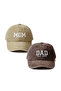 Embroidered 2025 Beige-Brown Mom Dad Hats 2-Pack Mother Father Washable Fabric Hats Cotton Adjustable