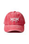 Embroidered 2025 Pomegranate Flower-Anthracite Mom Dad Hat 2-Pack Mother Father Washable Fabric Hat Cotton - 2