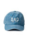 Embroidered 2025 Pink-Blue Mom Dad Hats 2-Pack Mother Father Washable Fabric Hats Cotton Adjustable - 3