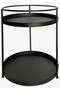 Bathroom Cosmetic Jewelry Organizer Multi-Purpose Organizer 2-Tier Serving Presentation Tray Treat Holder Black - 6
