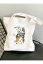 Patterned Tote Bag - Artistic Shoulder Bag - Women's Shopping Bag - 2