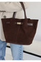 Casual Daily Stylish Handbag Shoulder Bag Nubuck Soft Lightweight Handbag - 7