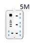 2500w Universal Extension Cord with 4 Power Socket and 3 USB Slots type C PD Charging slot - 4