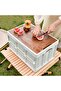 AUTO FAMILY Foldable Plastic Storage Box, Wooden Cover 55L, Thickened Foldable Storage (Black - 55L) - 3