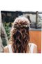 Twig Design Floral Japanese Bun Barrette 18cm Silver Color - Vintage Women Metal Hair Stick Bun Barrette - 3