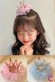 Pink Tulle with Pearl Crystal Stone Queen Princess Girl's Crown - Party Birthday Pens Hair Clip - 3